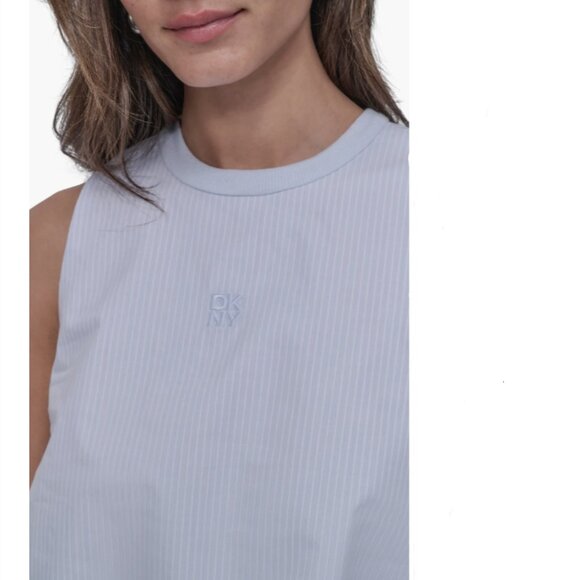 Brand New Poplin Sleeveless Top by DKNY Jeans - Picture 3 of 8